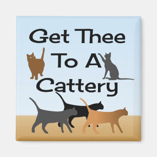 Gelangen Sie Thee an einen Cattery-Magneten Magnet