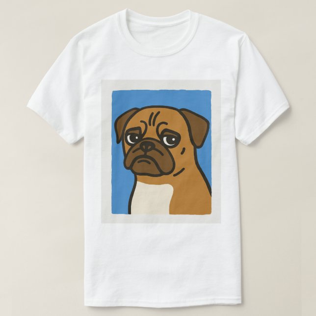 gelangweilter Mops T-Shirt (Design vorne)