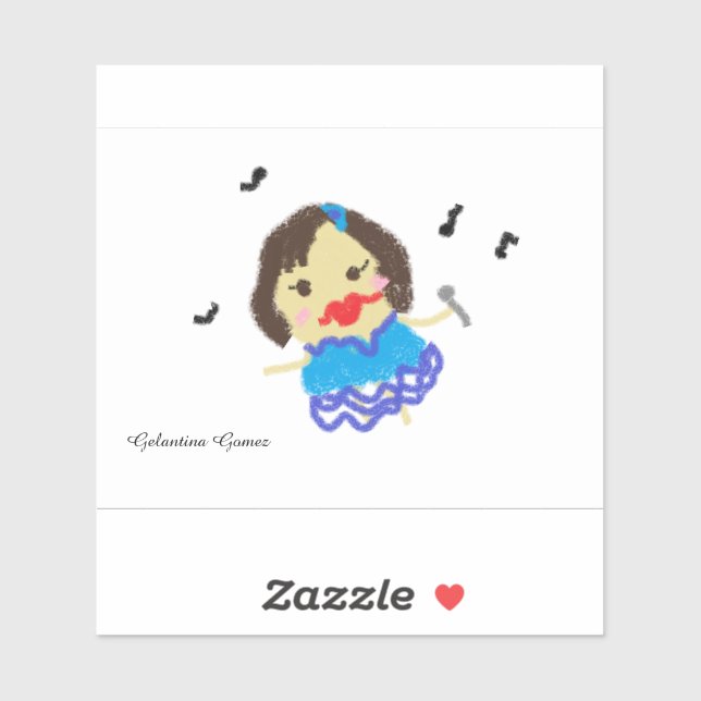 Gelantina Gomez Singsticker Aufkleber (Blatt)