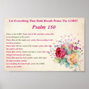 Gelassen alles dass Hath Atem-Lob der LORD! Poster