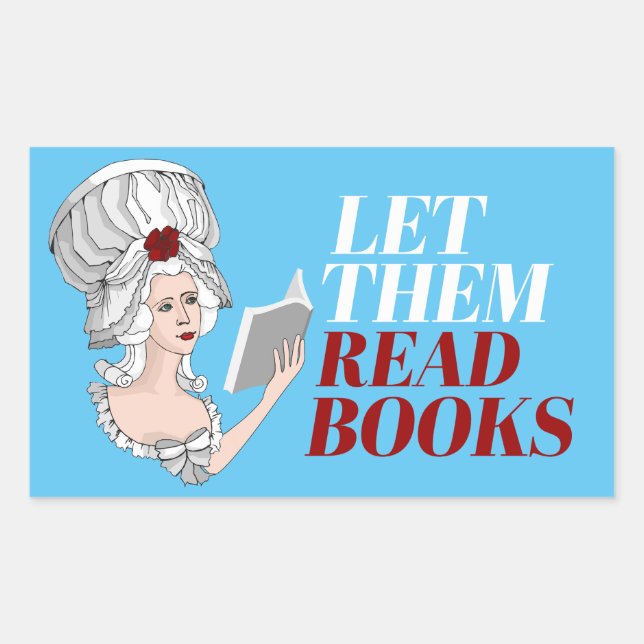 Gelassen Bücher lesen Rechteckiger Aufkleber (Vorderseite)