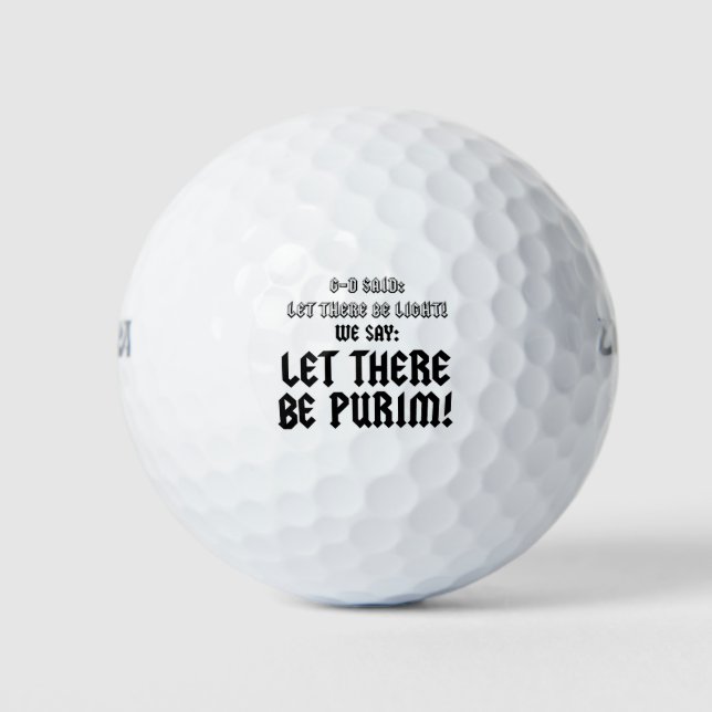 GELASSEN, ES GIBT PURIM GOLFBALL (Vorderseite)