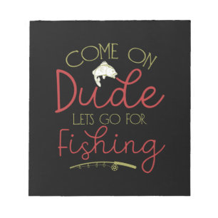 Gelassen Fischerei Notizblock