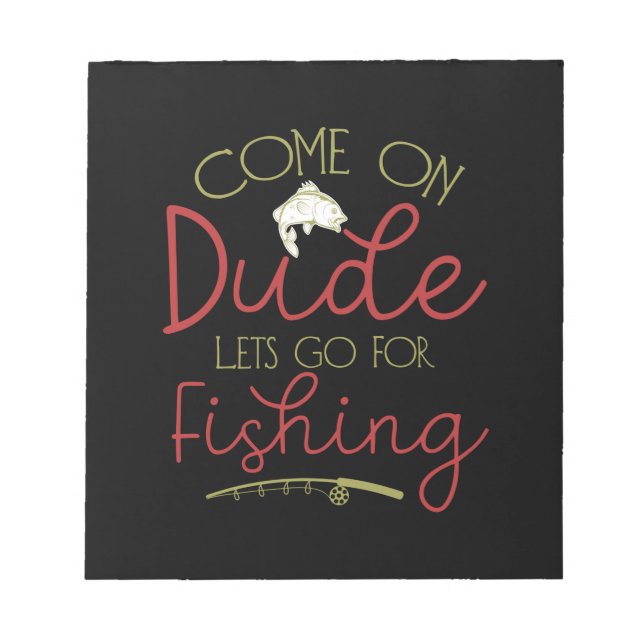 Gelassen Fischerei Notizblock (Vorderseite)