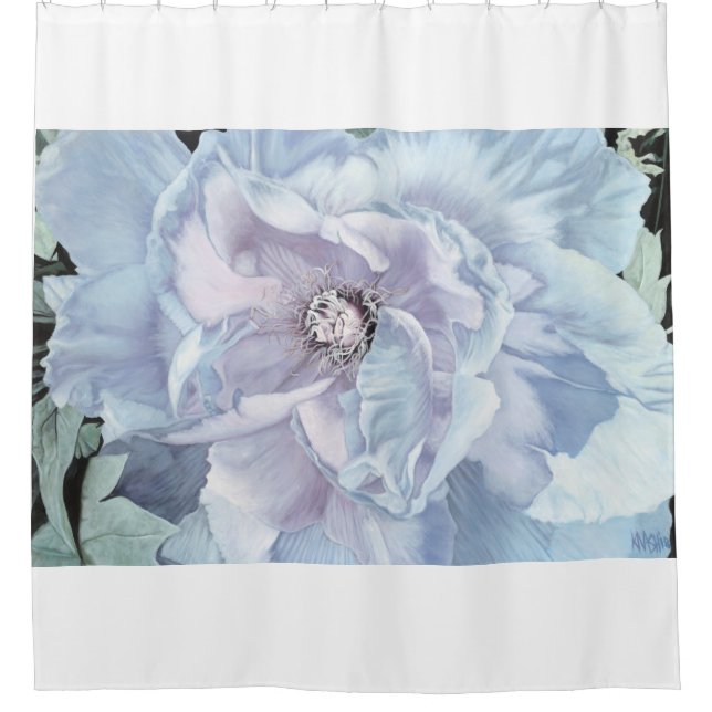 "Gelassen gibt es hellen" Duschvorhang (Vorderseite)