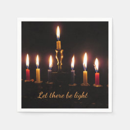 Gelassen gibt es leichte menorah Hanukkah Cocktail Serviette