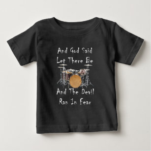 Gelassen gibt es Schlagzeuger Baby T-shirt