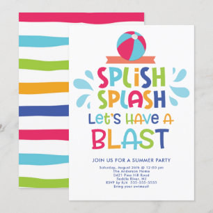 Gelassen haben eine Blast-Pool-Party Einladung
