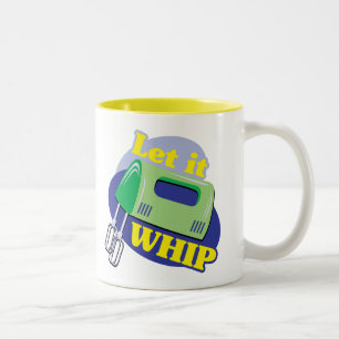 Gelassen ihm peitschen zweifarbige tasse