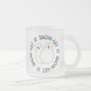 Gelassen ihm schneien Feiertags-T-Shirts und Mattglastasse