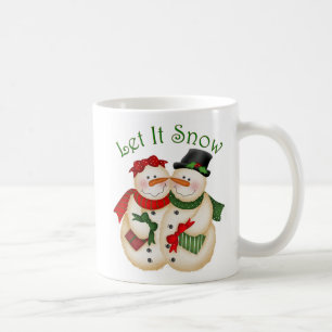Gelassen ihm schneien kaffeetasse