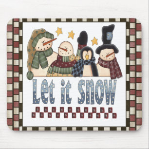 Gelassen ihm schneien Snowmen-Weihnachten Mousepad
