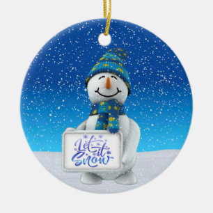 Gelassen ihm schneien WeihnachtsKeramik-Verzierung Keramik Ornament