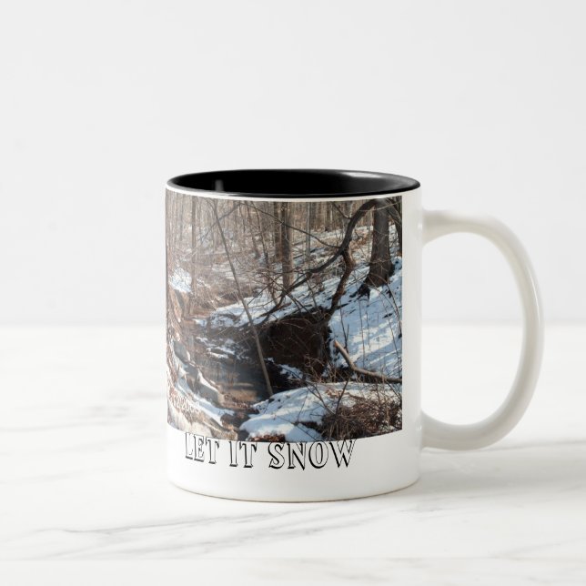Gelassen ihm schneien zweifarbige tasse (Rechts)