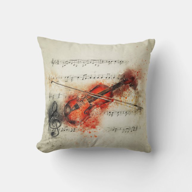 Gelassen ihm seien Sie Musik Kissen (Vorderseite)