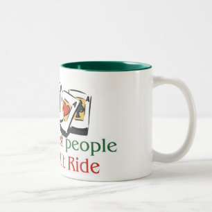 Gelassen ihm Ton-Tasse des Liebhabers zwei reiten Zweifarbige Tasse