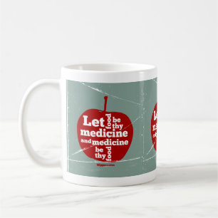 Gelassen Lebensmittel durch Arzneimittel Hippokrat Kaffeetasse