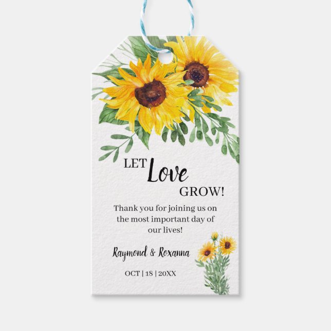 Gelassen Liebe Blumen blühen Grüne Gastgeschenk Ho Geschenkanhänger (Vorderseite)