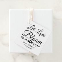 Gelassen Liebe Blüte schwarze Typografie Blume Hoc