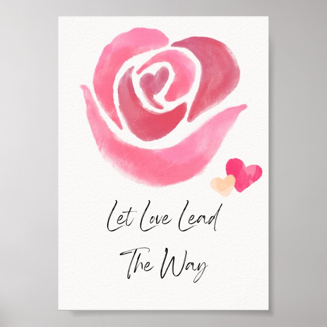 Gelassen Liebe führt den Weg - Inspiration Poster (Vorne)
