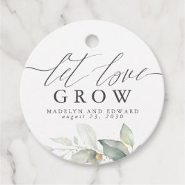 Gelassen Liebe Grow Gold Greenery Elegante Hochzei Geschenkanhänger