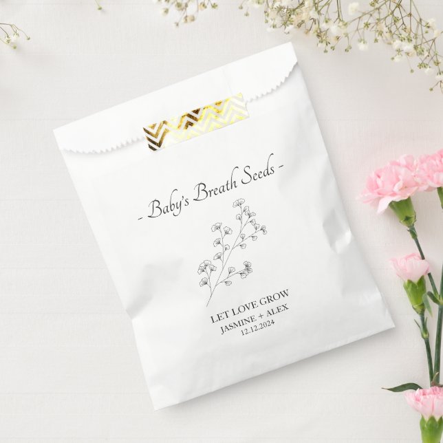 Gelassen Liebe Grow l Baby's Atem Seeds Hochzeit Geschenktütchen (Versiegelt)