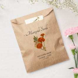 Gelassen Liebe Grow l Marigold Seeds Hochzeit Geschenktütchen
