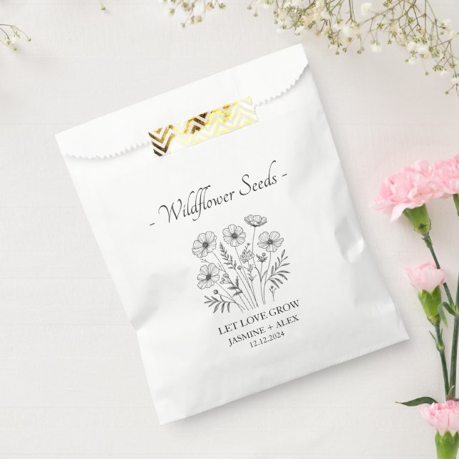 Gelassen Liebe Grow l Wildblume Seeds Hochzeit Geschenktütchen (Versiegelt)