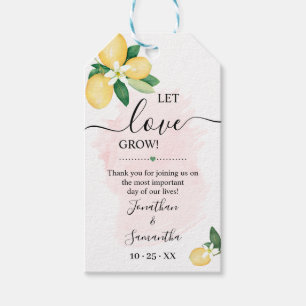 Gelassen Liebe Grow Pink Lemon Brautparty Pflanze Geschenkanhänger