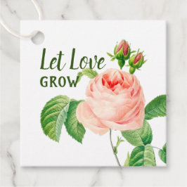 Gelassen Liebe Grow Pink Roses Blumenzehen Geschenkanhänger