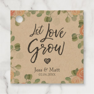 Gelassen Liebe Grow Rustic Floral Greenery Boho Kr Geschenkanhänger