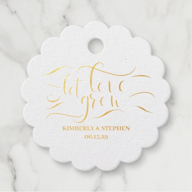 Gelassen Liebe Grow Wedding Geschenkanhänger (Vorderseite)