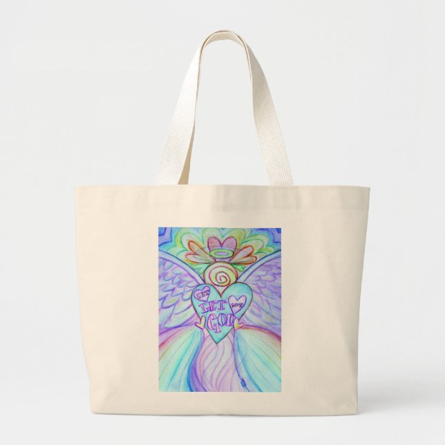 Gelassen Liebe Ließ Gotteswald Angel Art Tote Tasc Jumbo Stoffbeutel (Vorne)