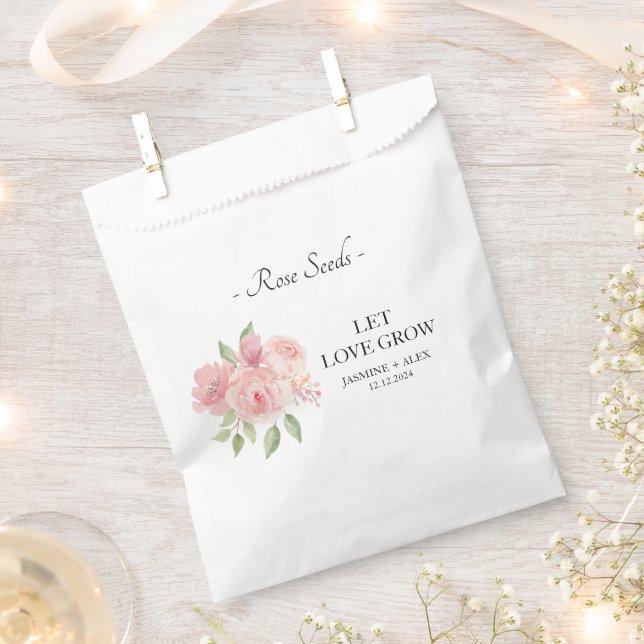 Gelassen Liebe Rose Saatgut Gastgeschenk Hochzeit  Geschenktütchen (Ausgeschnitten)
