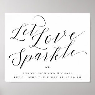 Gelassen Liebe Sparkle Elegantes kalligraphisches  Poster
