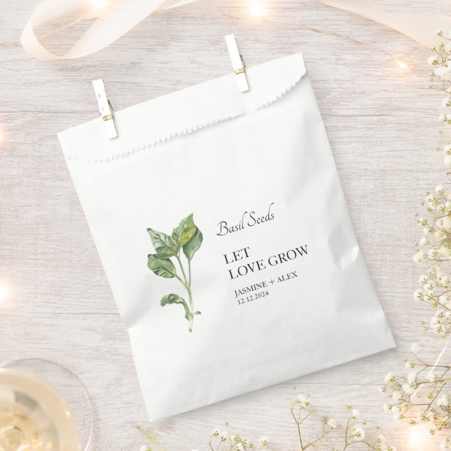 Gelassen Liebe wachsen | Basissaatbeutel für Gastg Geschenktütchen (Ausgeschnitten)