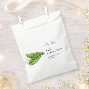 Gelassen Liebe wachsen Erbsen-Gastgeschenk Hochz Geschenktütchen