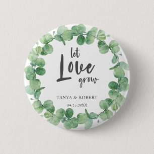 Gelassen Liebe wachsen Eukalyptus Wreath Sage Gree Button