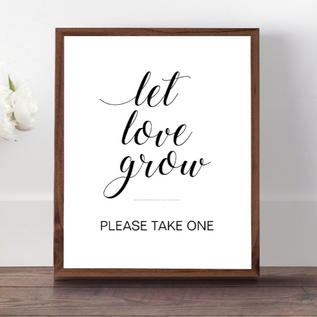 Gelassen Liebe wachsen Hochzeit Pflanze Botanische Poster (Von Creator hochgeladen)