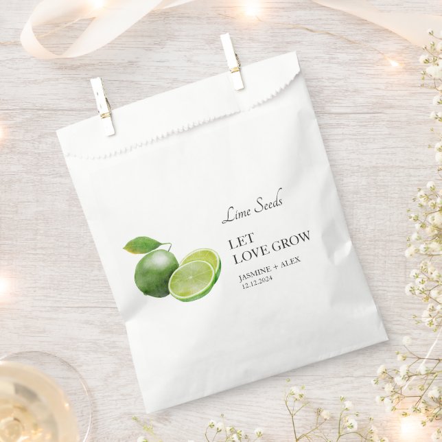 Gelassen Liebe wachsen | Limones Gastgeschenk Hoch Geschenktütchen (Ausgeschnitten)