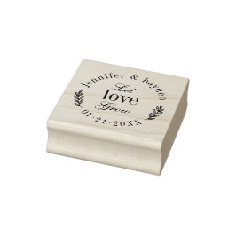 Gelassen Liebe wachsen | Moderne runde Gastgeschen Gummistempel
