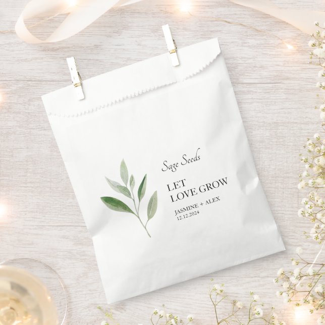 Gelassen Liebe wachsen | Sage Seed Gastgeschenk Ho Geschenktütchen (Ausgeschnitten)
