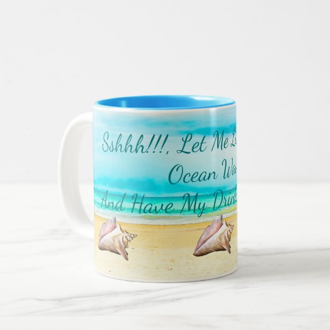 Gelassen mir haben Sie mein Getränk in der Zweifarbige Tasse (Vorderseite Links)
