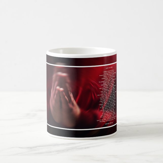 Gelassen mir sehen Sie - betende Hände Kaffeetasse (Mittel)