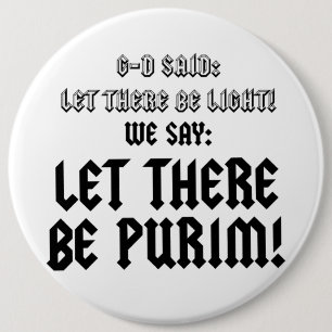 gelassen Purim Button