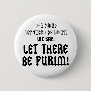 gelassen Purim Button