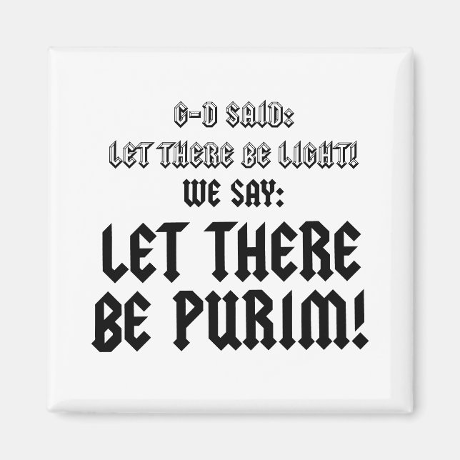 gelassen Purim Magnet (Vorne)