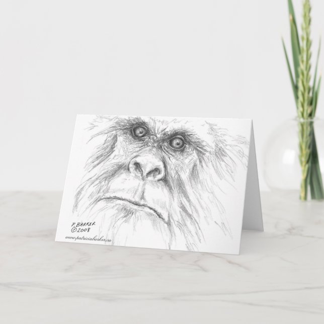 Gelassen uns Bigfoot-Mitteilungskarten sprechen Karte (Vorderseite)