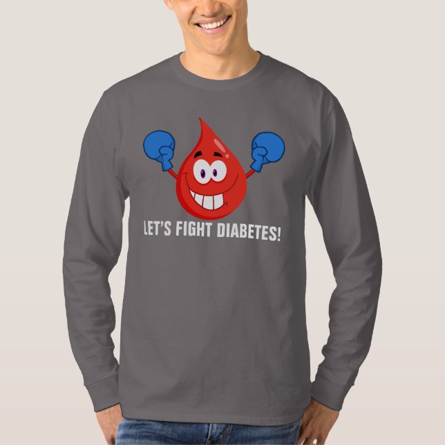 Gelassen uns Diabetes kämpfen T-Shirt (Vorderseite)