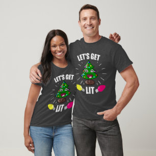 Gelassen uns erhalten Sie Lit-WeihnachtsSpaß T-Shirt